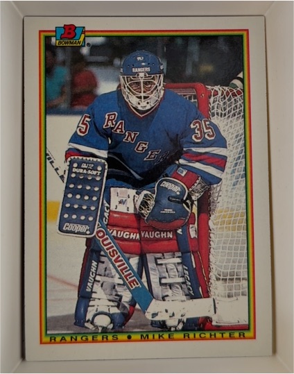 1990-91 Bowman #218 Mike Richter — front