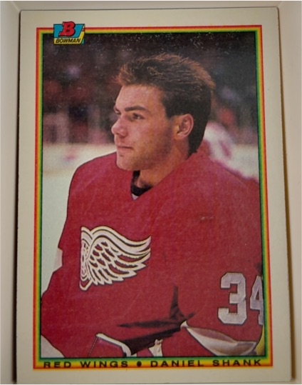 1990-91 Bowman #235 Daniel Shank Detroit Red Wings — front