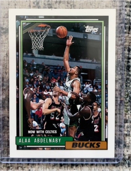 1992-93 Topps #350 Alaa Abdelnaby Milwaukee Bucks — front