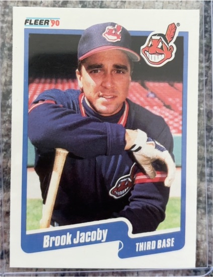 1990 Fleer #493 Brook Jacoby — front