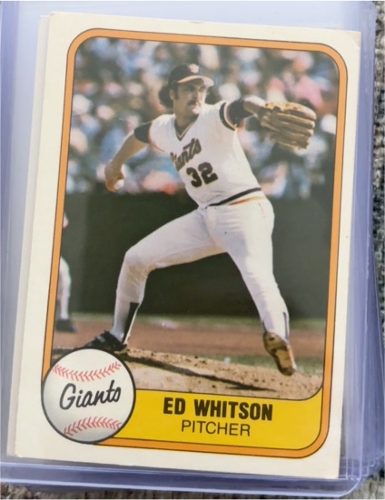 1981 Fleer #444 Ed Whitson — front