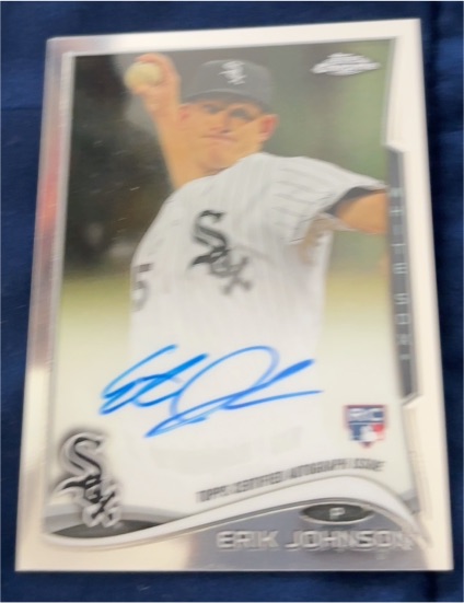 2014 Topps Chrome Rookie Autographs #RA-EJ Erik Johnson — front