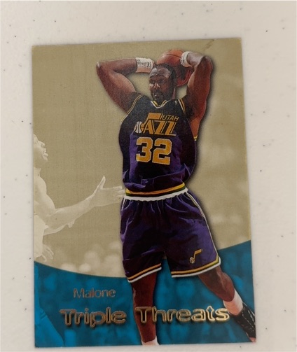 1996-97 SkyBox Premium #TT8 Karl Malone Triple Threats — front
