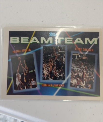1992-93 Topps Beam Team #1 Reggie Miller / Charles Barkley / Clyde Drexler — front