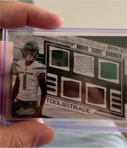 2023 Panini Absolute Tools of the Trade #TTR-ASG Ahmad "Sauce" Gardner — front