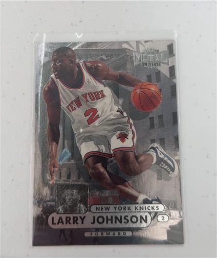 1997-98 Metal Universe Championship #98 Larry Johnson — front