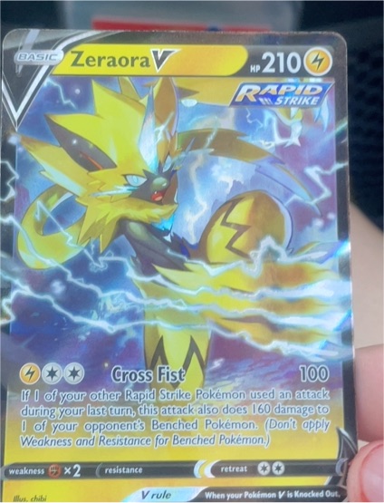 2021 Pokémon Chilling Reign #053 Zeraora V — front