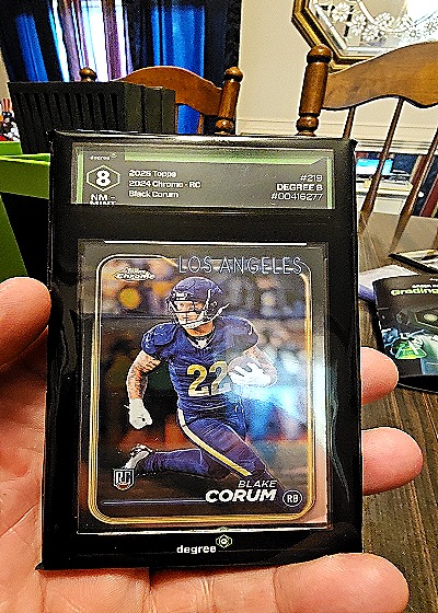 2024 Topps Chrome #219 Blake Corum Rookie Card Los Angeles Rams — front