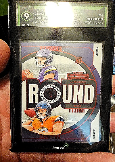 2024 Panini Contenders #4 Bo Nix, J.J. McCarthy Round Numbers — front