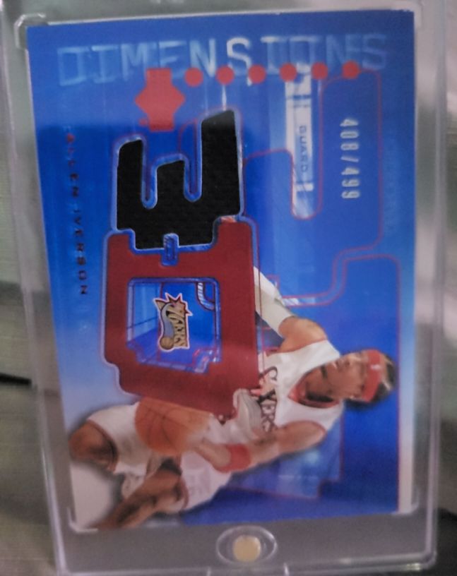 2003 Upper Deck Triple Dimensions 3-D Warmups #3DW2 Allen Iverson — front