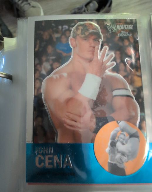 2007 Topps WWE Heritage Chrome #1 John Cena — front