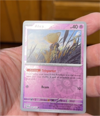 2023 Pokemon Scarlet & Violet Twilight Masquerade #080 Abra — front