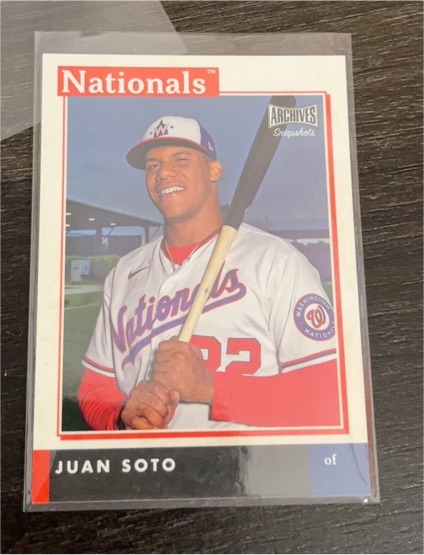 2020 Topps Archives Snapshots #AS-JS Juan Soto — front
