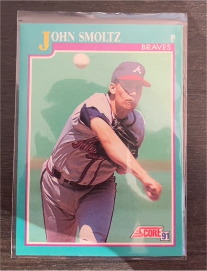 1991 Score #208 John Smoltz — front