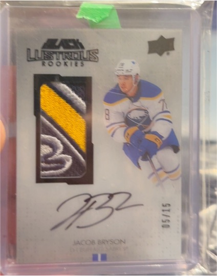 2021-22 Upper Deck Black Lustrous Rookies Patch Auto Jacob Bryson #LRPA-JB — front
