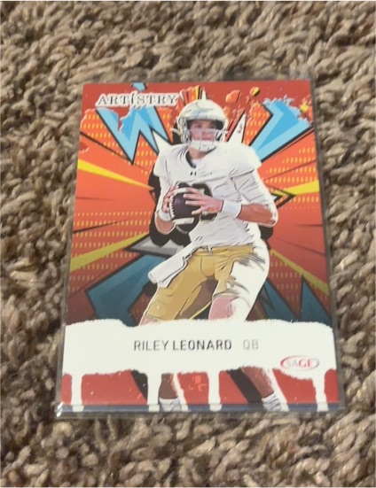 2025 SAGE Artistry #15 Riley Leonard — front