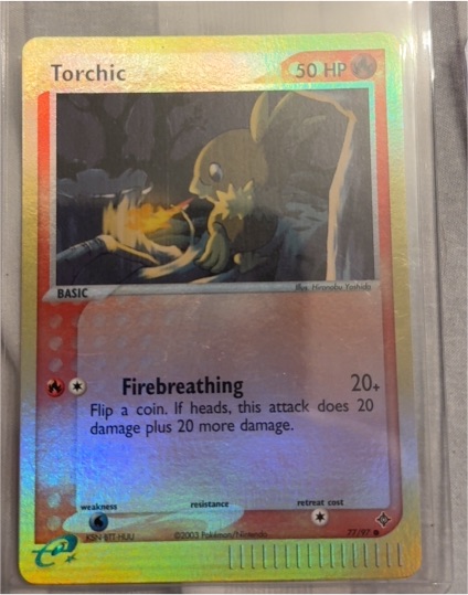 2003 Pokémon EX Dragon #77 Torchic — front