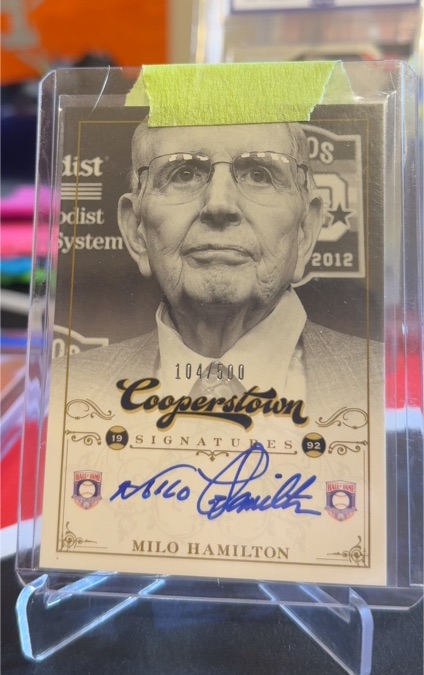 2012 Panini Cooperstown Signatures #104 Milo Hamilton — front