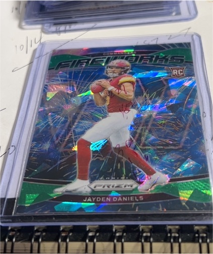 2024 Panini Prizm Fireworks #24 Jayden Daniels — front