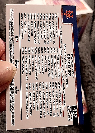 2025 Topps Series 2 #432 New York Mets Bedlam Comes To Queens — back