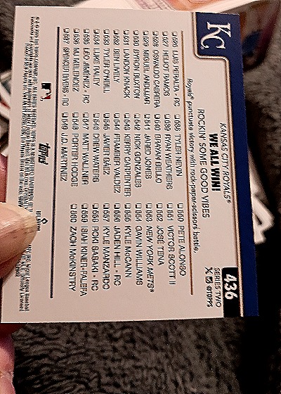 2025 Topps Series 2 #436 Kansas City Royals Team Card — back