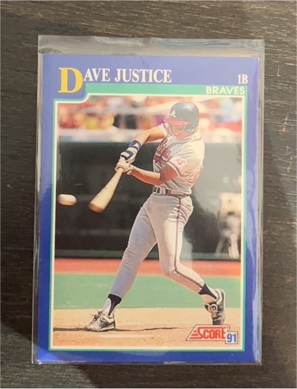 1991 Score #55 Dave Justice — front