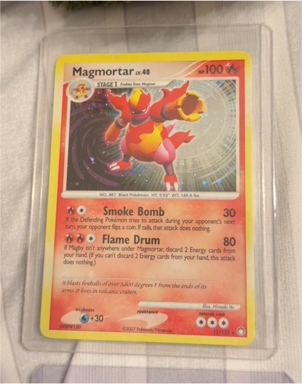 2007 Pokémon Mysterious Treasures #12 Magmortar — front