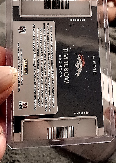 2011 Playoff Contenders #29 Tim Tebow — back