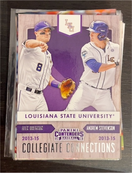 2015 Panini Contenders Collegiate Connections #7 Alex Bregman / Andrew Stevenson — front