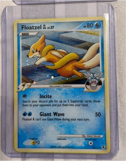 2009 Pokémon Platinum Rising Rivals #4 Floatzel GL — front