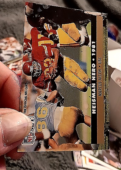 1991 Pro Set #45 Marcus Allen Heisman Hero USC — front
