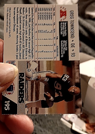 1991 Pro Set #195 Greg Townsend — back