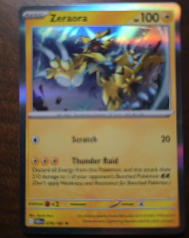 2024 Pokemon SV10: Destined Rivals #078 Zeraora — front