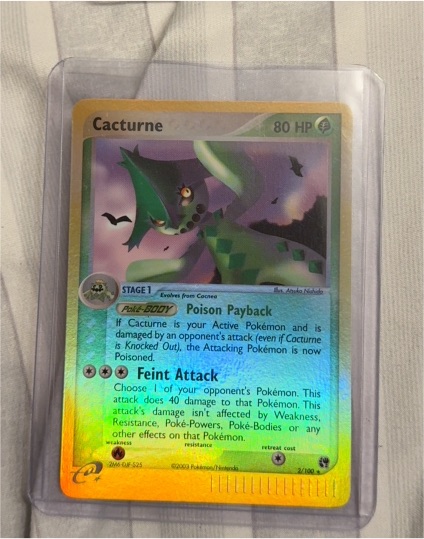 2003 Pokemon EX Sandstorm #2 Cacturne — front