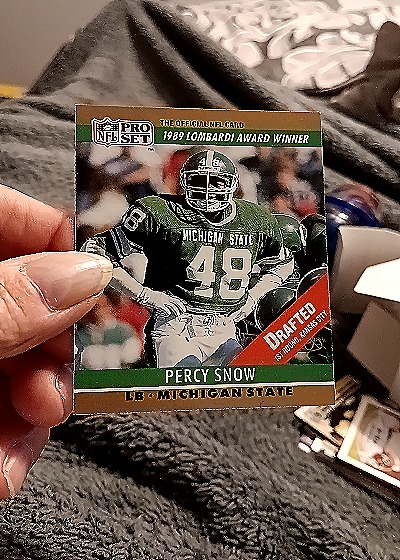 1990 Pro Set #21 Percy Snow — front