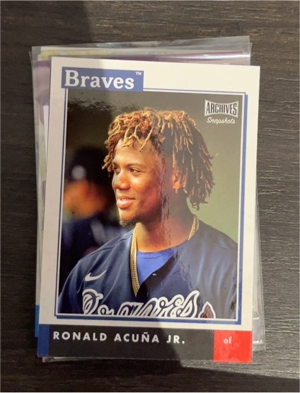 2020 Topps Archives Snapshots #AS-RA Ronald Acuña Jr. — front