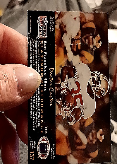 1991 Pro Set Platinum #137 Dexter Carter — back