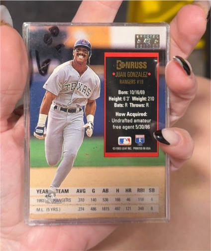 1994 Donruss #19 Juan Gonzalez — front