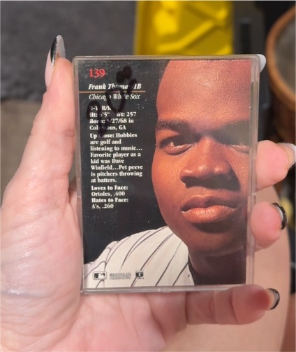 1993 Stadium Club #139 Frank Thomas — front