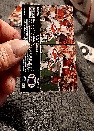 1991 Pro Set Platinum #128 Nick Lowery — back