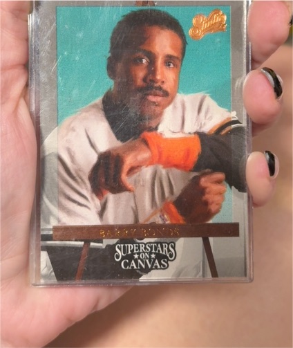 1993 Leaf Studio Superstars on Canvas #10 Barry Bonds — front