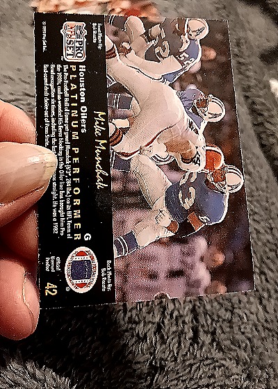 1991 Pro Set Platinum #42 Mike Munchak — back