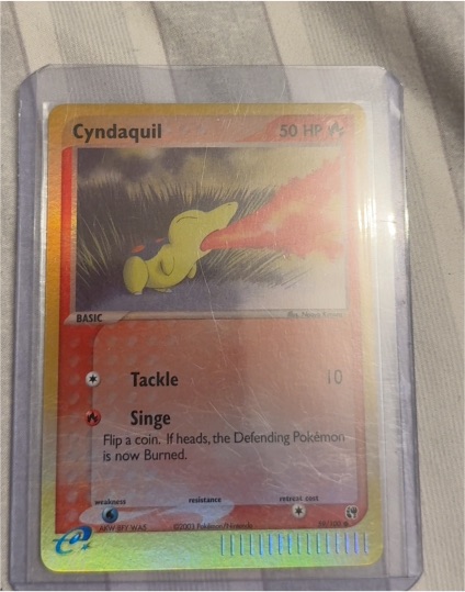 2003 Pokemon EX Sandstorm #59 Cyndaquil — front