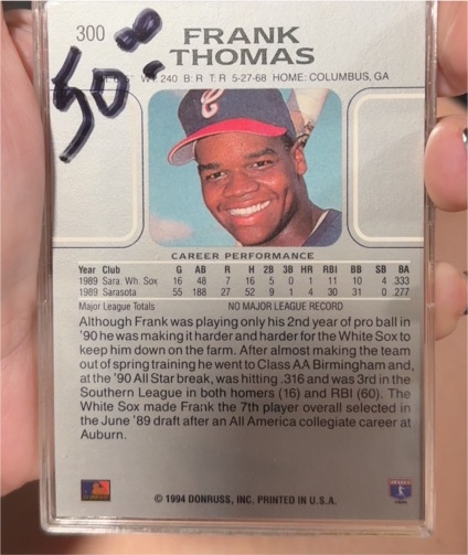 1994 Donruss #300 Frank Thomas — front