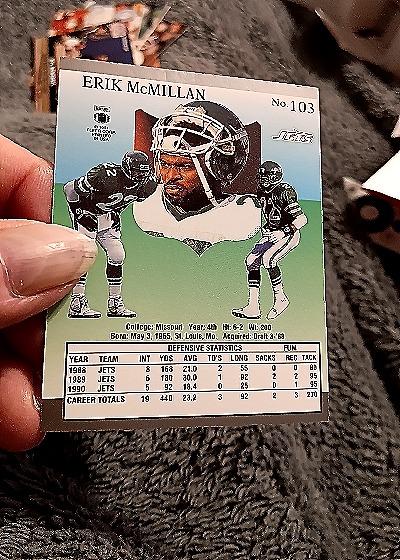 1991 Pro Set #103 Erik McMillan — back