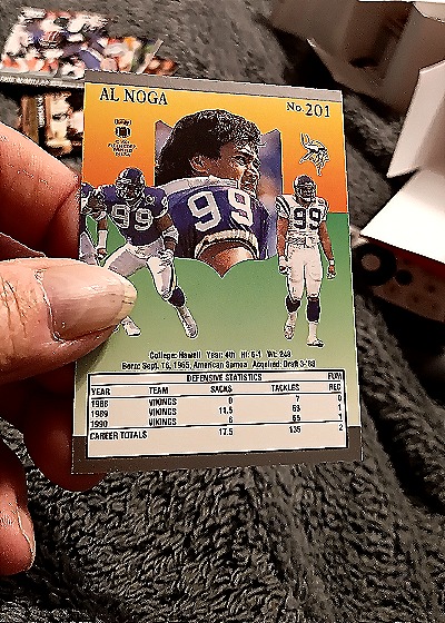 1991 Fleer Ultra #201 Al Noga — back