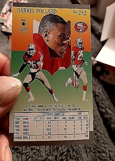 1991 Fleer Ultra #252 Darryl Pollard — back