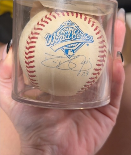 1995 Rawlings World Series Official Baseball Javy Lopez Autograph — front