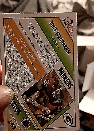 1991 Pacific #161 Tony Mandarich — back