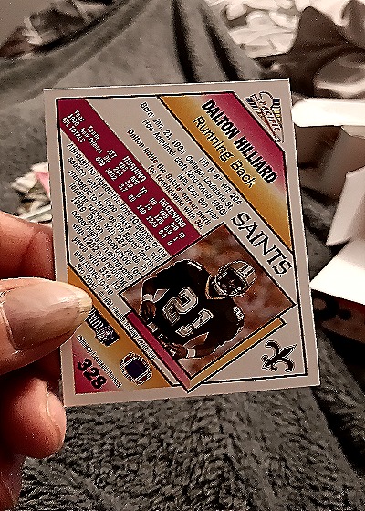 1991 Pacific #328 Dalton Hilliard New Orleans Saints — back